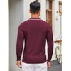 image:imageCOOFANDY Men Knit Polo Sweater Long Sleeve Polo Shirts Casual Golf PulloverDark Red