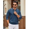 image:imageCOOFANDY Men Knit Polo Sweater Long Sleeve Polo Shirts Casual Golf PulloverDusty Blue