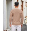 image:imageCOOFANDY Men Knit Polo Sweater Long Sleeve Polo Shirts Casual Golf PulloverKhaki