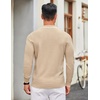 image:imageCOOFANDY Men Knit Polo Sweater Long Sleeve Polo Shirts Casual Golf PulloverLight Brown