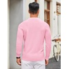 image:imageCOOFANDY Men Knit Polo Sweater Long Sleeve Polo Shirts Casual Golf PulloverLight Pink