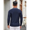 image:imageCOOFANDY Men Knit Polo Sweater Long Sleeve Polo Shirts Casual Golf PulloverMidnight Blue