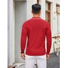 image:imageCOOFANDY Men Knit Polo Sweater Long Sleeve Polo Shirts Casual Golf PulloverRed
