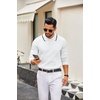 image:imageCOOFANDY Men Knit Polo Sweater Long Sleeve Polo Shirts Casual Golf PulloverWhite