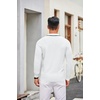 image:imageCOOFANDY Men Knit Polo Sweater Long Sleeve Polo Shirts Casual Golf PulloverWhite