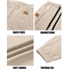 image:imageCOOFANDY Mens Casual Joggers Cotton Elastic Drawstring Chino Cargo PantsBeige