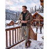 image:imageCOOFANDY Mens Casual Joggers Cotton Elastic Drawstring Chino Cargo PantsBlack Dark Grey