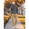 image:imageCOOFANDY Mens Casual Joggers Cotton Elastic Drawstring Chino Cargo PantsBlack Khaki