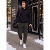 image:imageCOOFANDY Mens Casual Joggers Cotton Elastic Drawstring Chino Cargo PantsBlack Khaki