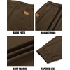 image:imageCOOFANDY Mens Casual Joggers Cotton Elastic Drawstring Chino Cargo PantsBrown