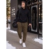 image:imageCOOFANDY Mens Casual Joggers Cotton Elastic Drawstring Chino Cargo PantsBrown