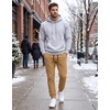 image:imageCOOFANDY Mens Casual Joggers Cotton Elastic Drawstring Chino Cargo PantsBrown3