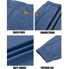 image:imageCOOFANDY Mens Casual Joggers Cotton Elastic Drawstring Chino Cargo PantsDenim Blue
