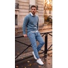 image:imageCOOFANDY Mens Casual Joggers Cotton Elastic Drawstring Chino Cargo PantsDenim Blue