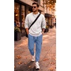image:imageCOOFANDY Mens Casual Joggers Cotton Elastic Drawstring Chino Cargo PantsDenim Blue