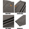 image:imageCOOFANDY Mens Casual Joggers Cotton Elastic Drawstring Chino Cargo PantsDrak Grey