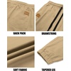 image:imageCOOFANDY Mens Casual Joggers Cotton Elastic Drawstring Chino Cargo PantsKhaki