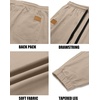 image:imageCOOFANDY Mens Casual Joggers Cotton Elastic Drawstring Chino Cargo PantsKhaki2