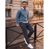 image:imageCOOFANDY Mens Casual Joggers Cotton Elastic Drawstring Chino Cargo PantsLight Blue