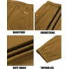 image:imageCOOFANDY Mens Casual Joggers Cotton Elastic Drawstring Chino Cargo PantsLight Brown