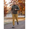 image:imageCOOFANDY Mens Casual Joggers Cotton Elastic Drawstring Chino Cargo PantsLight Brown