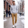 image:imageCOOFANDY Mens Casual Joggers Cotton Elastic Drawstring Chino Cargo PantsLight Brown