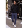 image:imageCOOFANDY Mens Casual Joggers Cotton Elastic Drawstring Chino Cargo PantsNavy Blue