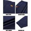 image:imageCOOFANDY Mens Casual Joggers Cotton Elastic Drawstring Chino Cargo PantsNavy Blue