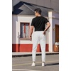 image:imageCOOFANDY Mens Casual Joggers Cotton Elastic Drawstring Chino Cargo PantsWhite