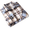 image:imageCOOFANDY Mens Flannel Shirts Casual Button Down Plaid Shirt Jacket Long Sleeve Fleece Shacket with PocketsLight Blue