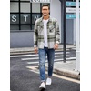 image:imageCOOFANDY Mens Flannel Shirts Casual Button Down Plaid Shirt Jacket Long Sleeve Fleece Shacket with PocketsSage Green