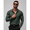 image:imageCOOFANDY Mens Muscle Fit Dress Shirts Long Sleeve Button Down ShirtsLight Green