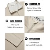 image:imageCOOFANDY Mens Quarter Zip Pullover Golf Shirts Casual Mock Neck SweatshirtBeige