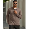 image:imageCOOFANDY Mens Quarter Zip Pullover Golf Shirts Casual Mock Neck SweatshirtBrown