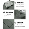 image:imageCOOFANDY Mens Quarter Zip Pullover Golf Shirts Casual Mock Neck SweatshirtDark Green