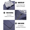 image:imageCOOFANDY Mens Quarter Zip Pullover Golf Shirts Casual Mock Neck SweatshirtNavy Blue