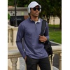 image:imageCOOFANDY Mens Quarter Zip Pullover Golf Shirts Casual Mock Neck SweatshirtNavy Blue