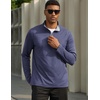 image:imageCOOFANDY Mens Quarter Zip Pullover Golf Shirts Casual Mock Neck SweatshirtNavy Blue