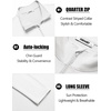 image:imageCOOFANDY Mens Quarter Zip Pullover Golf Shirts Casual Mock Neck SweatshirtWhite