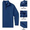 image:imageCOOFANDY Mens Quarter Zip Pullover Lightweight Mock Neck Polo SweatshirtBlue