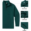 image:imageCOOFANDY Mens Quarter Zip Pullover Lightweight Mock Neck Polo SweatshirtGreen