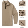 image:imageCOOFANDY Mens Quarter Zip Pullover Lightweight Mock Neck Polo SweatshirtKhaki