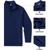 image:imageCOOFANDY Mens Quarter Zip Pullover Lightweight Mock Neck Polo SweatshirtNavy Blue