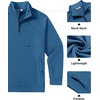 image:imageCOOFANDY Mens Quarter Zip Pullover Lightweight Mock Neck Polo SweatshirtSlate Blue