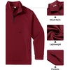 image:imageCOOFANDY Mens Quarter Zip Pullover Lightweight Mock Neck Polo SweatshirtWine Red