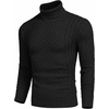 image:imageCOOFANDY Mens Slim Fit Turtleneck Sweater Casual Knitted Pullover SweatersAblack