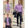 image:imageCOOFANDY Mens Slim Fit Turtleneck Sweater Casual Knitted Pullover SweatersPurple