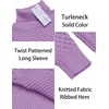 image:imageCOOFANDY Mens Slim Fit Turtleneck Sweater Casual Knitted Pullover SweatersPurple