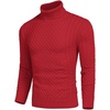 image:imageCOOFANDY Mens Slim Fit Turtleneck Sweater Casual Knitted Pullover SweatersRed