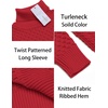 image:imageCOOFANDY Mens Slim Fit Turtleneck Sweater Casual Knitted Pullover SweatersRed